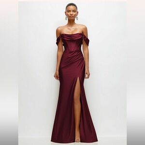 Elegant Burgundy Gown